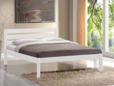 Flintshire Furniture Clearance - Flintshire Eco 4ft6 Double White Wooden Bed Frame