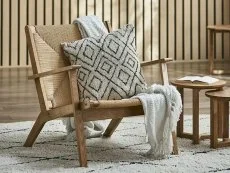 Julian Bowen Clearance - Julian Bowen Icaria Oak Wooden Accent Chair