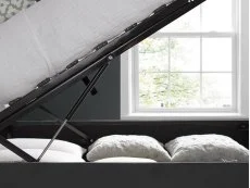 Bedmaster Bedmaster Aurora 4ft6 Double Grey Velvet Ottoman Bed Frame