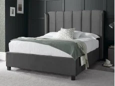Bedmaster Bedmaster Aurora 4ft6 Double Grey Velvet Ottoman Bed Frame
