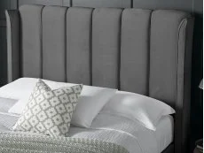 Bedmaster Bedmaster Aurora 4ft6 Double Grey Velvet Ottoman Bed Frame