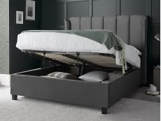 Bedmaster Bedmaster Aurora 4ft6 Double Grey Velvet Ottoman Bed Frame