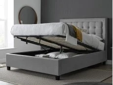 Bedmaster Bedmaster Brandon 4ft6 Double Grey Fabric Ottoman Bed Frame