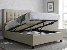 Bedmaster Bedmaster Brandon 4ft6 Double Oatmeal Fabric Ottoman Bed Frame