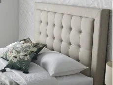 Bedmaster Bedmaster Brandon 4ft6 Double Oatmeal Fabric Ottoman Bed Frame