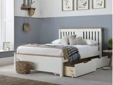 Bedmaster Bedmaster Chester Stone White Wooden Bed Frame
