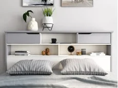 Bedmaster Bedmaster Fabio 5ft King Size Grey & White Wooden Bed Frame