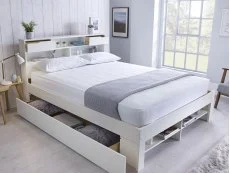 Bedmaster Bedmaster Fabio 4ft6 Double White Wooden Bed Frame