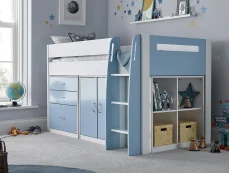 Bedmaster Bedmaster Lacy 3ft Single Blue Mid Sleeper Bed Frame