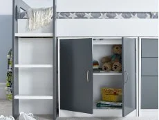Bedmaster Bedmaster Lacy 3ft Single Grey & White Mid Sleeper Bed Frame