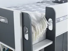 Bedmaster Bedmaster Lacy Grey & White Mid Sleeper Bed Frame