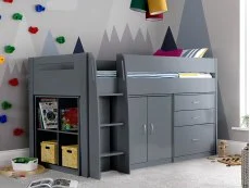 Bedmaster Bedmaster Lacy 3ft Single Grey Mid Sleeper Bed Frame
