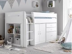 Bedmaster Bedmaster Lacy 3ft Single White Mid Sleeper Bed Frame