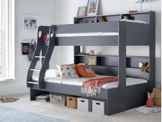 Bedmaster Bedmaster Oliver Onyx Grey Triple Bunk Bed Frame