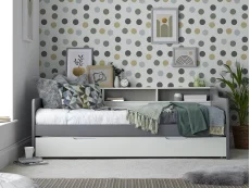 Bedmaster Bedmaster Tyler 3ft Single Grey & White Wooden Guest Bed Frame