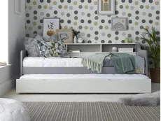 Bedmaster Bedmaster Tyler 3ft Single Grey & White Wooden Guest Bed Frame
