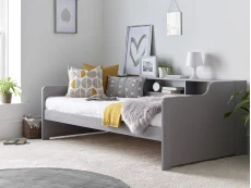Bedmaster Bedmaster Tyler 3ft Single Grey Wooden Guest Bed Frame