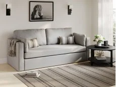 LPD LPD Newport Grey Linen 3 Seater Sofa