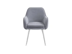 LPD LPD Tara Set of 2 Grey Velvet Dining Chairs