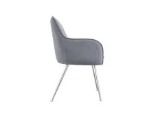 LPD LPD Tara Set of 2 Grey Velvet Dining Chairs