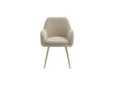 LPD LPD Tara Set of 2 Fawn Velvet Dining Chairs