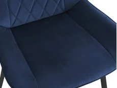 TGC TGC Alice Set of 2 Blue Dining Chairs with Black Legs