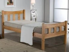 Birlea Furniture & Beds Clearance - Birlea Miami 3ft Single Antique Pine Wooden Bed Frame