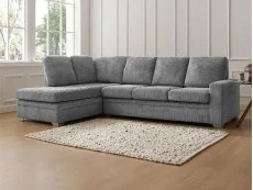 TGC TGC Allison Grey Fabric Jumbo Left Hand Corner Sofa