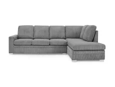 TGC TGC Allison Grey Fabric Jumbo Right Hand Corner Sofa