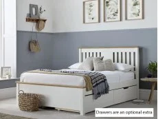 Bedmaster Chester 3ft Single Stone White Wooden Bed Frame