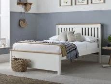 Bedmaster Bedmaster Chester 3ft Single Stone White Wooden Bed Frame