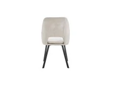 TGC TGC Bella Set of 2 Cream Velvet Fabric Dining Chairs
