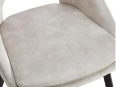 TGC TGC Bella Set of 2 Cream Velvet Fabric Dining Chairs