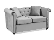 TGC TGC Cambridge Grey Velvet 2 Seater Sofa