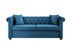 TGC TGC Cambridge Blue Velvet 3 Seater Sofa