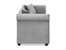 TGC TGC Cambridge Grey Velvet Fabric 3 Seater Sofa