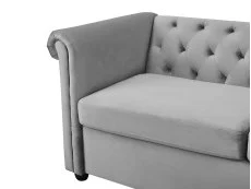 TGC TGC Cambridge Grey Velvet Fabric 3 Seater Sofa