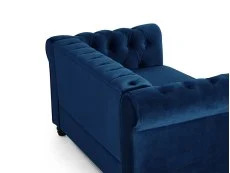 TGC TGC Chester Blue Velvet Fabric 2 Seater Sofa