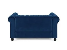 TGC TGC Chester Blue Velvet Fabric 2 Seater Sofa
