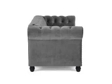 TGC TGC Chester Grey Velvet Fabric 2 Seater Sofa