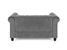 TGC TGC Chester Grey Velvet Fabric 2 Seater Sofa