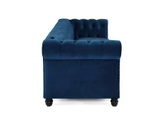 TGC TGC Chester Blue Velvet Fabric 3 Seater Sofa