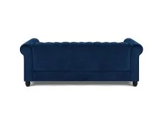 TGC TGC Chester Blue Velvet Fabric 3 Seater Sofa