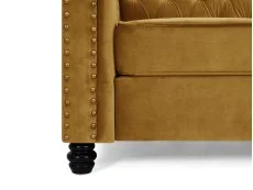 TGC TGC Chester Gold Velvet Fabric 3 Seater Sofa