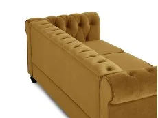 TGC TGC Chester Gold Velvet Fabric 3 Seater Sofa