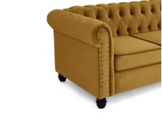 TGC TGC Chester Gold Velvet Fabric 3 Seater Sofa