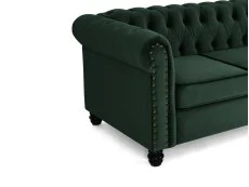 TGC TGC Chester Green Velvet Fabric 3 Seater Sofa