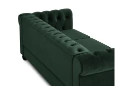 TGC TGC Chester Green Velvet Fabric 3 Seater Sofa