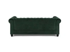 TGC TGC Chester Green Velvet Fabric 3 Seater Sofa