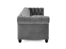 TGC TGC Chester Grey Velvet Fabric 3 Seater Sofa